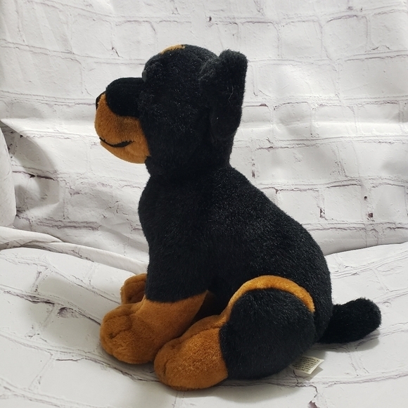 Chosun Rottweiler Puppy Dog Plush 10" Stuffed Animal Toy Black Brown Floppy Ears - Picture 4 of 9